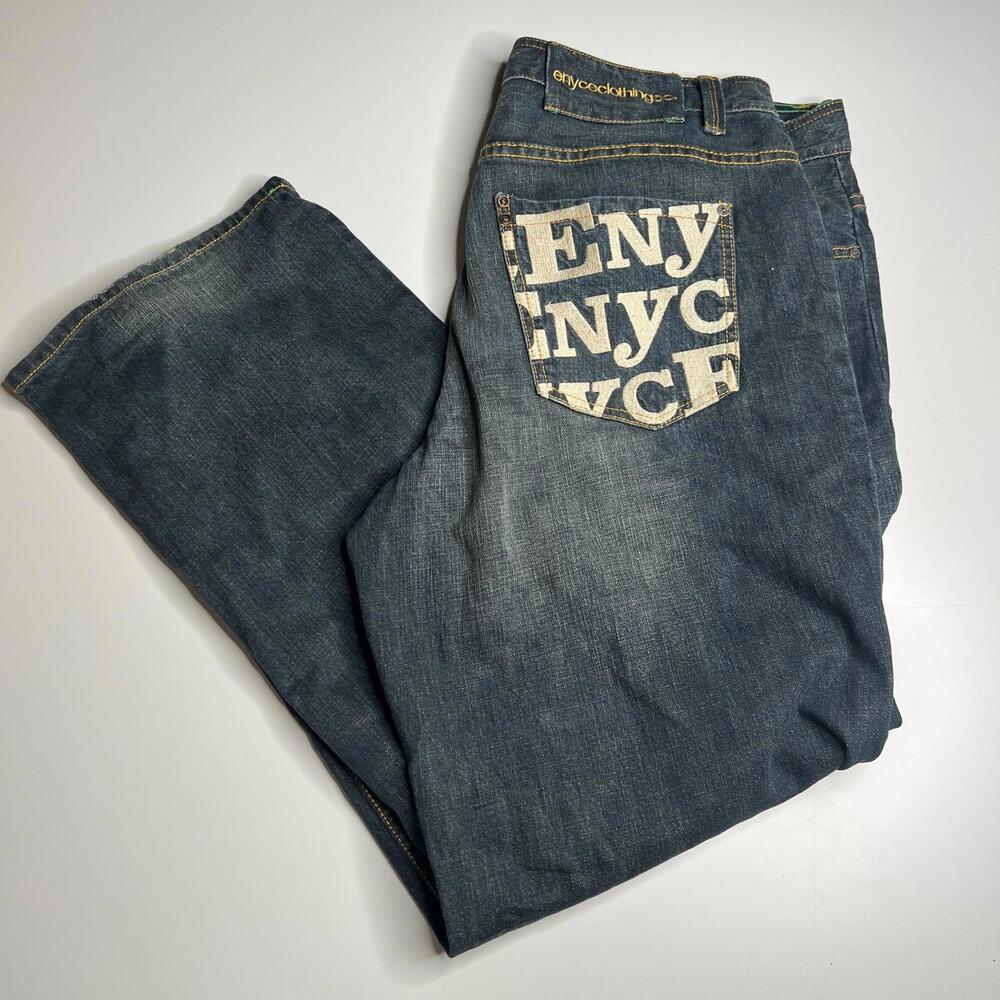 Enyce Clothing Co Jeans Men’s Size 38x33 Blue Denim 2000s Y2K Hip Hop Streetwear